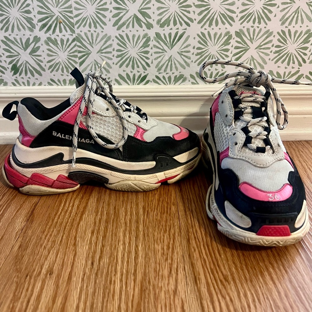 Balenciaga Sneakers - Pink, Black, and White